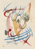 Wassily Kandinsky, Nefiguratívna kompozícia, 1923, akvarel na papieri