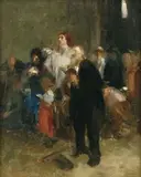 Jozef Jambor, V kostole, 1905, olej na kartóne