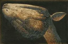 Hlava ovce by Rudolf Krivoš, 1985, olej na sololite, sold Mar 2007