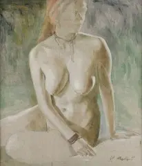 Štúdia k Betsabé by Stanislav Bubán, 2007, olej na plátne, sold Mar 2007