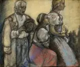 Aurel Kajlich, Pobožnosť, okolo 1935, pastel na papieri