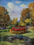 Yosyp Bokshay, Zámocký park v Užhorode, 1960, olej na plátne