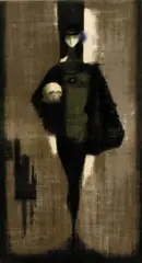 František Kudláč, Hamlet, okolo 1970, farebná litografia na papieri