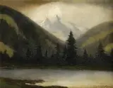 Rieka Poprad vo Vysokých Tatrách by Eugen, jenő & Szepesi-kuszka, okolo 1910, olej na dreve, sold Nov 2006