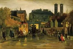 Antal Berkes, Paríž, okolo 1920, tempera na kartóne