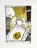 Pavol Rehák, Domov II., 2001, farebný linoleoryt