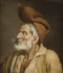 Portrét muža v čiapke I. by Michele Ricci, okolo 1900, olej na dreve, sold Nov 2006
