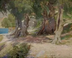 Arthur Brusenbauch, Odpoludnie pri mori, okolo 1910, olej na plátne