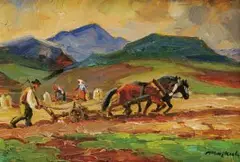 Jozef Majkut, Oranie, okolo 1955, olej na kartóne