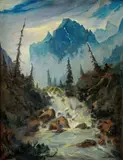 Ľudovít Križan, Studenovodská dolina - Tatry, 1948, olej na plátne
