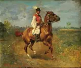 Pastier na koni by Ľudovít, lajos, Kubáni & kubányi, 1907, olej na plátne, sold Oct 2006