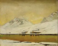 Ladislav Mednyánszky, Pri rieke Poprad, okolo 1900, olej na plátne