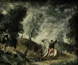 Július, gyula & Rudnay, Jazdec, okolo 1910, olej na plátne