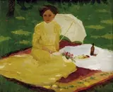 Vincent Bánsághi, Piknik, okolo 1955, olej na plátne