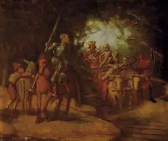 Don Quijote by Milan Thomka Mitrovský, okolo 1910, olej na dreve, sold Oct 2006