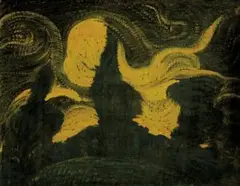 Anton Jasusch, Búrlivá krajina II., pred 1914, olej na kartóne