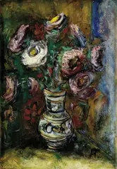 František Studený, Fialové astry, 1947, olej na plátne