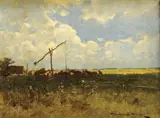 Endre Komaromi-Kacz, Pusta, okolo 1920, olej na plátne