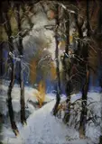 Geza Ronai, Les, okolo 1910, pastel na papieri