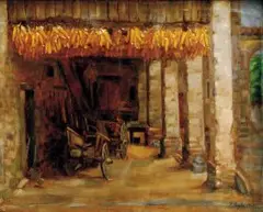 Wilhelm Legler, Stodola, 1917, olej na plátne