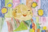 Katarína Barboráková, Slnko, 2006, pastel na papieri