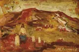 Červená jeseň by Mária Medvecká, 1970, olej na plátne, sold Oct 2006