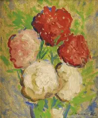 Kytica by Jozef Kollár, 1972, olej na sololite, sold Oct 2006