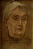 Milan Thomka Mitrovský, Portrét pani Oľgy, 1920, olej na kartóne
