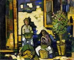 Anton Jasusch, Na priedomí, okolo 1960, olej na kartóne