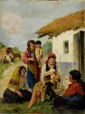Richard Geiger, Cigánska rodina, okolo 1920, olej na plátne