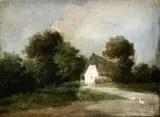 Ács, ascher & Ágoston, Osamelá usadlosť, okolo 1920, olej na plátno