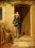 Edmund Krenn, Malý vojak, okolo 1880, olej na dreve