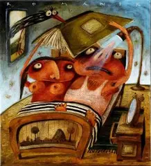 František Lipták, Románik, 2000, olej na plátno