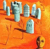Daniel Brunovský, Mesto, 2004, olej na plátne