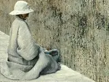 Róbert Bielik, Zenová mníška, 2006, olej na plátne
