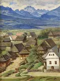 Jaroslav Augusta, Starý Važec, okolo 1910, olej na kartóne