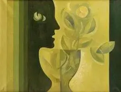 Svetozár Abel, Biely kvet, okolo 1970, 115 x 150 cm