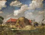 Gyula Rudnay, Dedina od Lučenca, 1927, olej na plátne