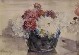 Maximilián Schurmann, Kytica, 1948, akvarel na papieri