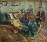 Edmund Gwerk, V školskom ateliéri