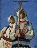 Alexander Bazovsk Miloš, Hrabáčky, 1930, olej na kartóne