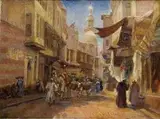 Károly Cserna, Káhira, okolo 1935, olejová tempera na plátne