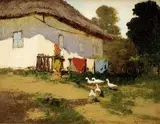 Na priedomí by László Neogrády, okolo 1935, olej na kartóne, sold Mar 2006