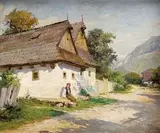 Géza Szontágh, Na priedomí, okolo 1910, olej na plátne