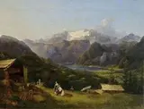 Josef Matěj Navrátil, Panská spoločnosť, okolo 1840, olej na plátne