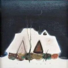 Samota by Vladimír Kompánek, 1993, olej na sololite, sold Mar 2006