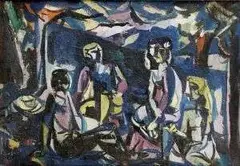 Jozef Kornúcik, Piknik, okolo 1965, olej na lepenke