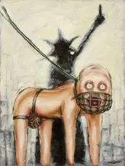 Reálna sloboda by Igor Ondruš, 2000, olej na sololite, sold Mar 2006