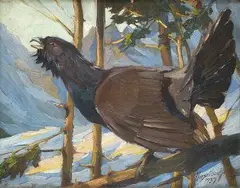 Gejza Kieselbach, Tetrov, 1937, olej na plátne