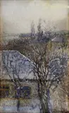 Ritta Boehm, Zimná krajina, okolo 1910, olej na kartóne